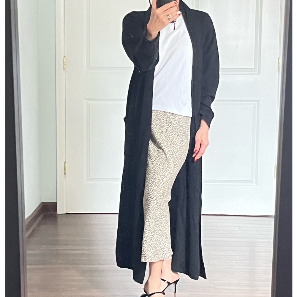 Hudson North long open front 100% cashmere coat size S